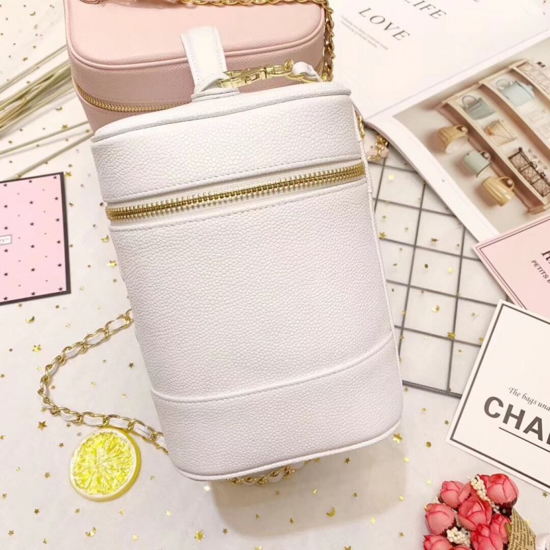 Replica Chanel Vintage Caviar Vanity Cosmetic Bag A12 - Image 7