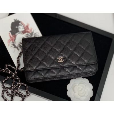 Alternative view of Replica Chanel Wallet On Chain Caviar Gold Hardware Bag 528725