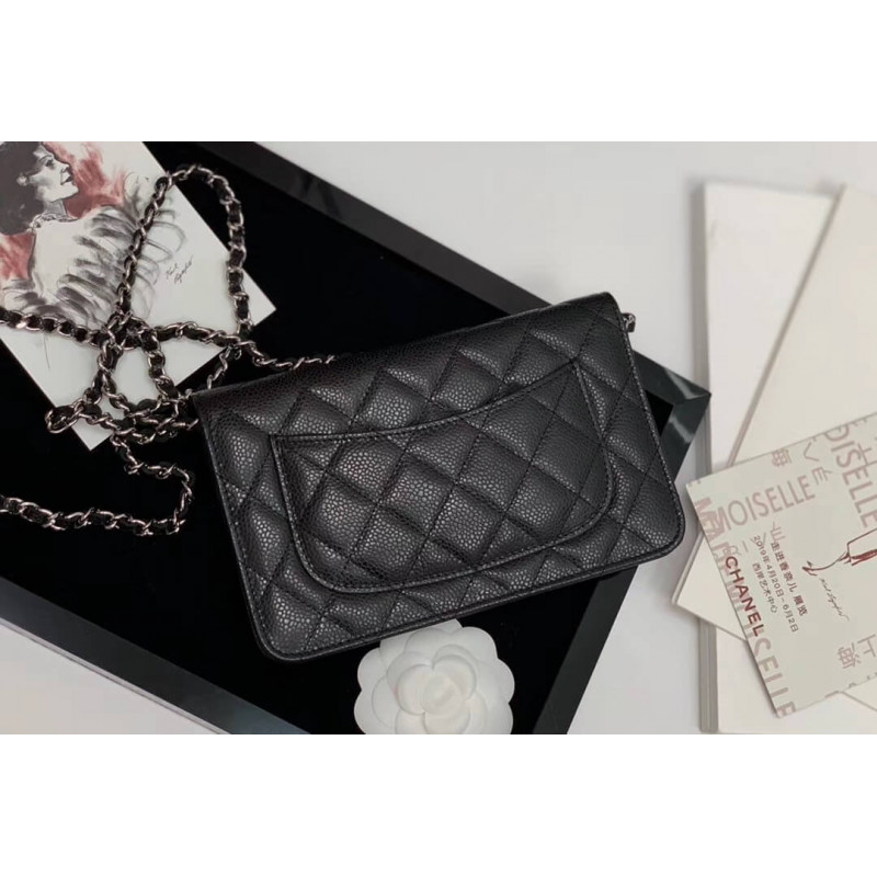 Replica Chanel Wallet On Chain Caviar Gold Hardware Bag 528725 - Image 3