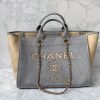Best Replicas Bags - Chanel Wool Felt Deauville Shopping Bag A60598 Grey Top Quality Louis Vuitton LV Replica Bags On Sales