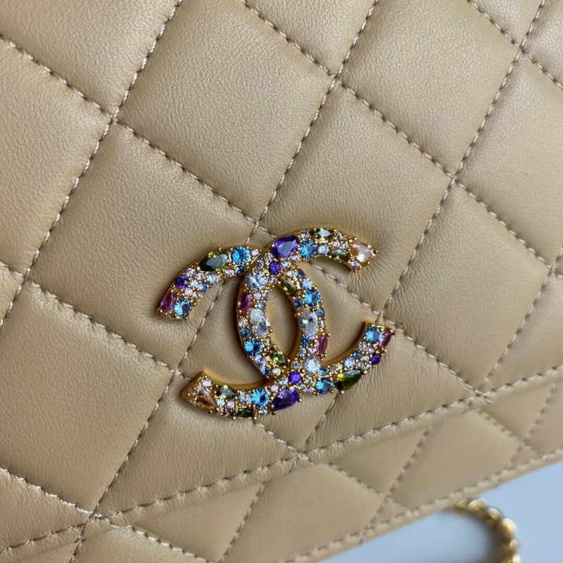 Replica Chanel Zirconium Crystal Cc Logo Wallet On Chain Ap1943 - Image 3