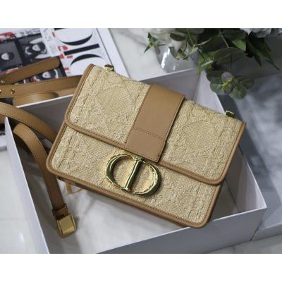 Alternative view of Replica Christian Dior 30 Montaigne Bag Natural Cannage Raffia M9203