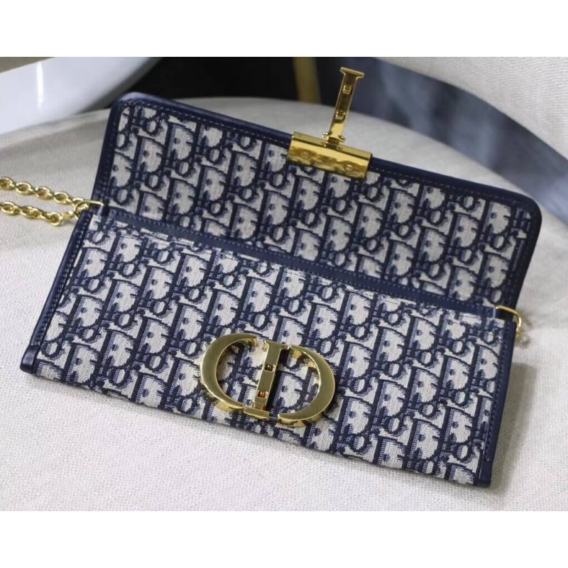 Replica Christian Dior 30 Montaigne Jacquard Canvas Clutch Bag M9206 - Image 9