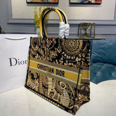 Alternative view of Replica Christian Dior Animals Monkey Embroidered Book Tote M1286 Brown