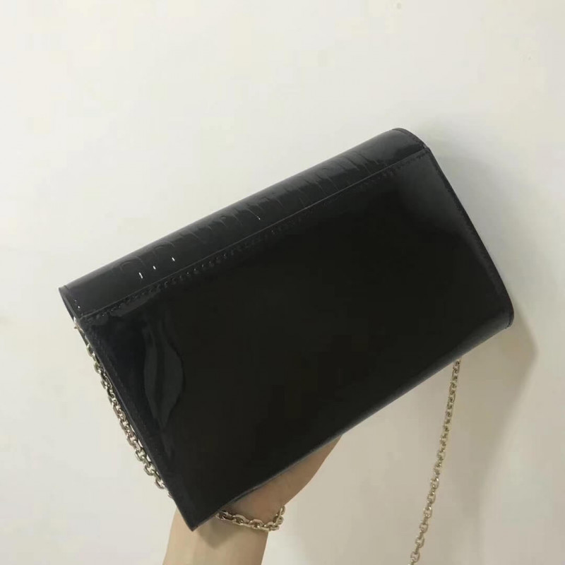 Replica Christian Dior Black 30 Montaigne Patent Calfskin Wallet On Chain S2059 - Image 7