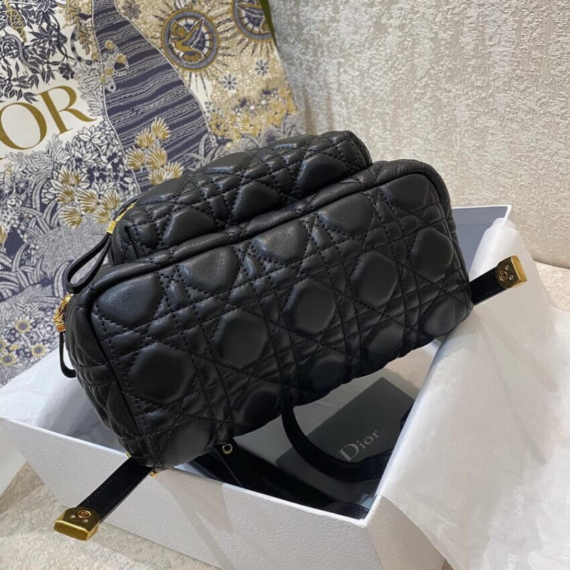 Replica Christian Dior Black Cannage Lambskin Small Backpack M9221 - Image 11
