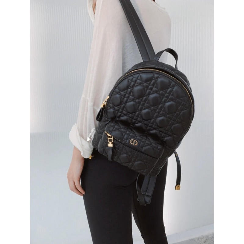 Replica Christian Dior Black Cannage Lambskin Small Backpack M9221 - Image 4