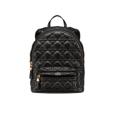 Replica Christian Dior Black Cannage Lambskin Small Backpack M9221