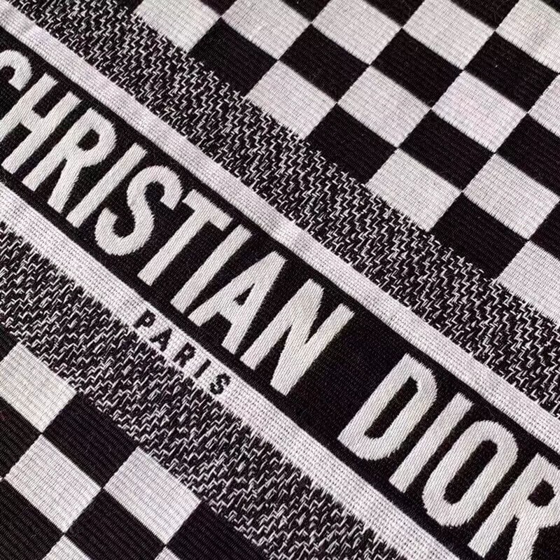 Replica Christian Dior Book Tote Black And White Bag M1286 - Image 5