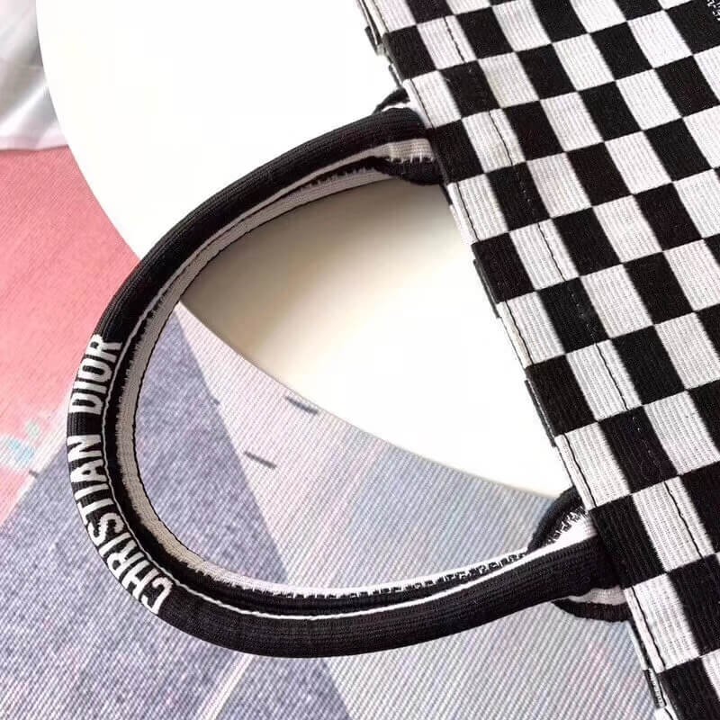Replica Christian Dior Book Tote Black And White Bag M1286 - Image 8