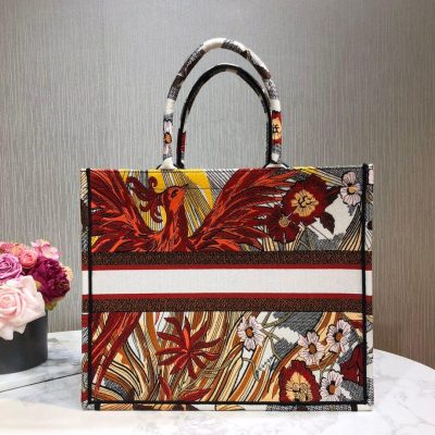 Alternative view of Replica Christian Dior Book Tote Multicolor Phoenix Embroidery M1286