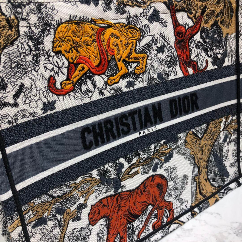 Replica Christian Dior Book Tote Multicolor Toile De Jouy Bag M1286 - Image 3