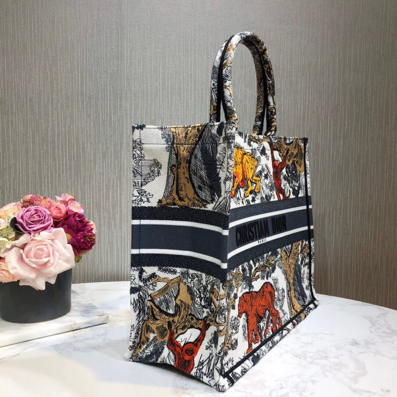 Replica Christian Dior Book Tote Multicolor Toile De Jouy Bag M1286 - Image 4