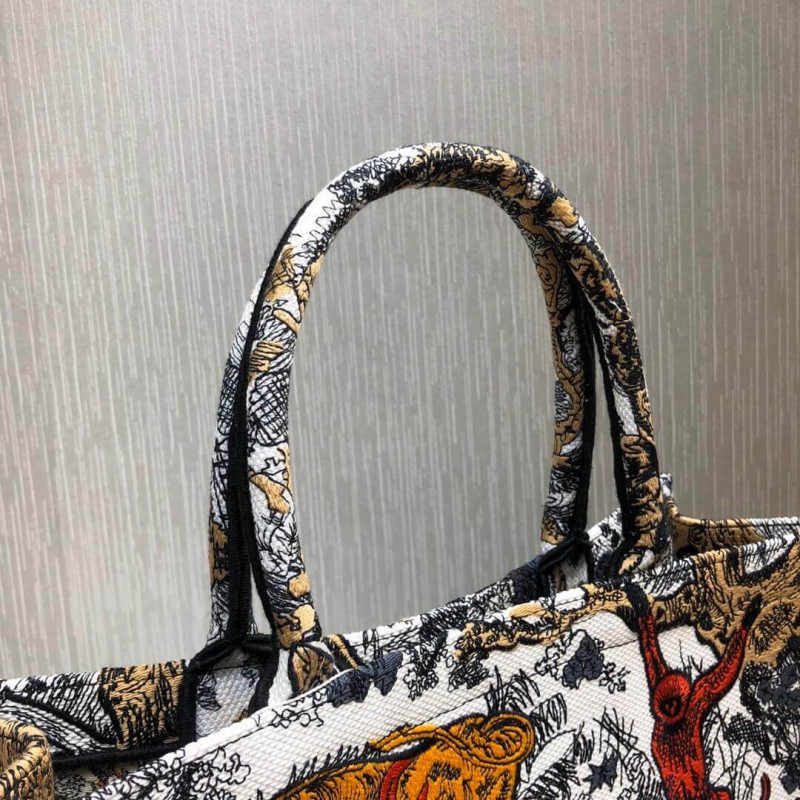 Replica Christian Dior Book Tote Multicolor Toile De Jouy Bag M1286 - Image 5