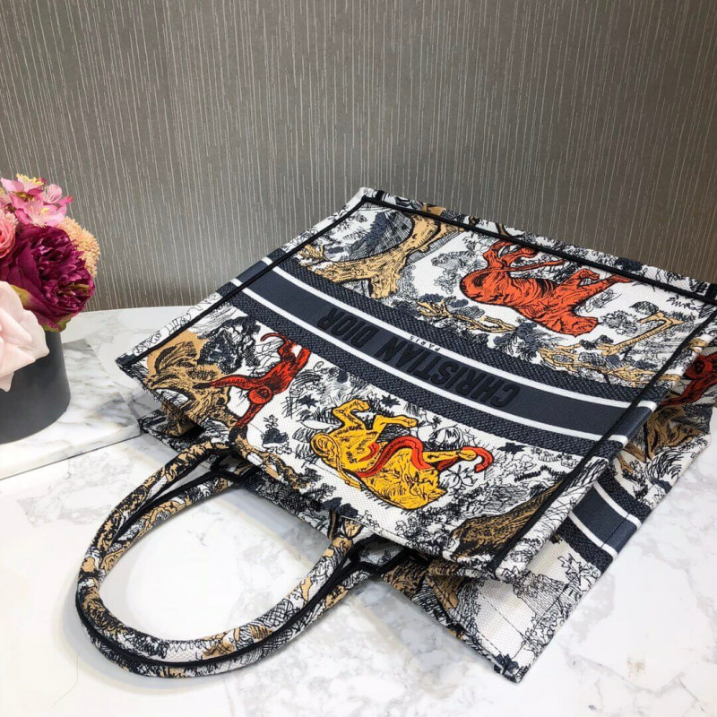 Replica Christian Dior Book Tote Multicolor Toile De Jouy Bag M1286 - Image 6