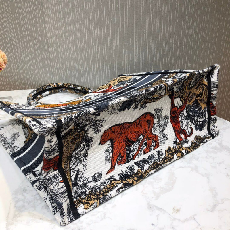 Replica Christian Dior Book Tote Multicolor Toile De Jouy Bag M1286 - Image 7