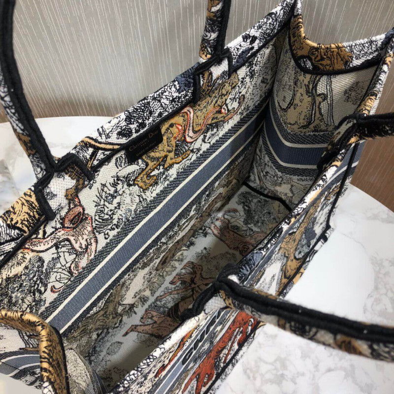 Replica Christian Dior Book Tote Multicolor Toile De Jouy Bag M1286 - Image 8