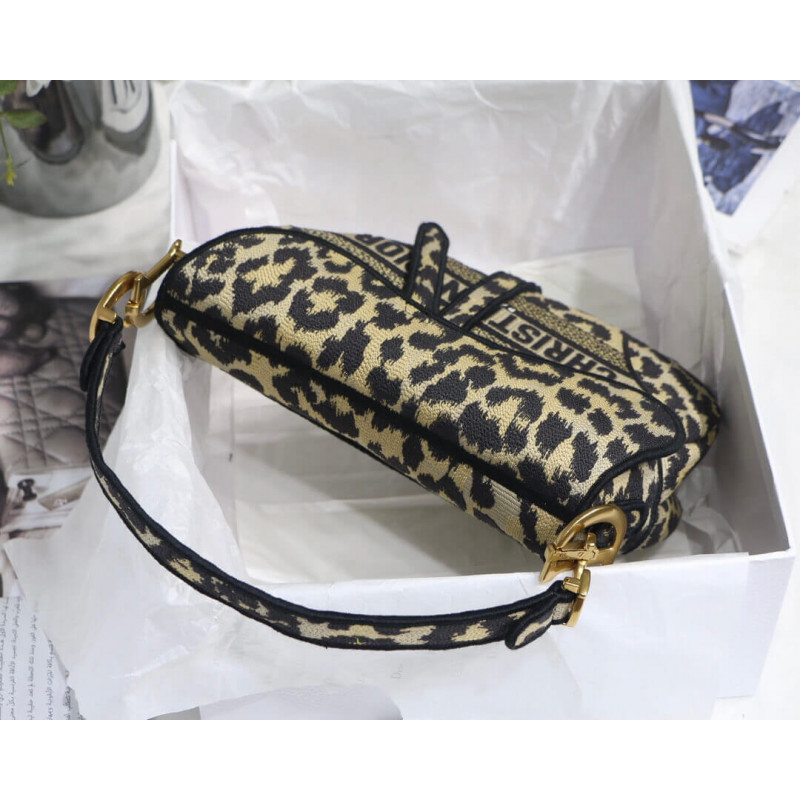 Replica Christian Dior Borsa Saddle Ricamo Mizza Beige Multicolore M0446 - Image 10