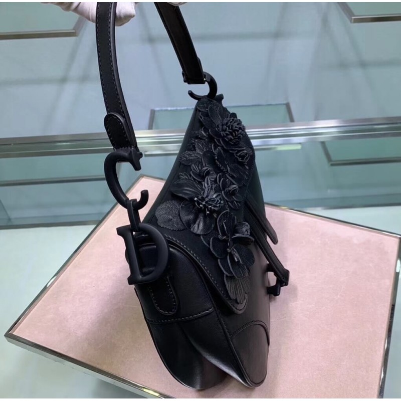 Replica Christian Dior Embroidered Flowers Saddle Bag M0446 - Image 4