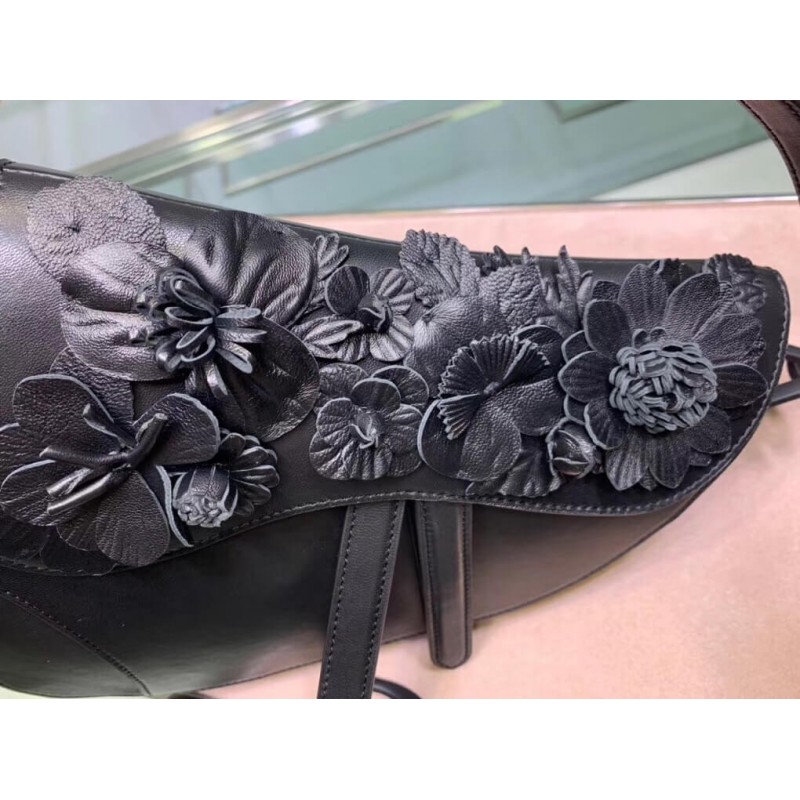 Replica Christian Dior Embroidered Flowers Saddle Bag M0446 - Image 6