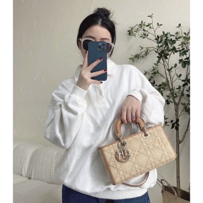 Alternative view of Replica Christian Dior Lady D-Joy Bag Natural Cannage Raffia M05400