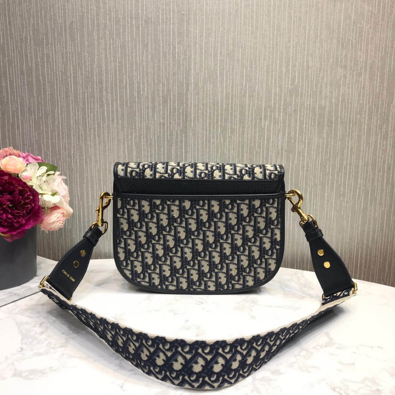 Replica Christian Dior Large Dior Bobby Bag In Blue Dior Oblique Jacquard M9320 - Image 4