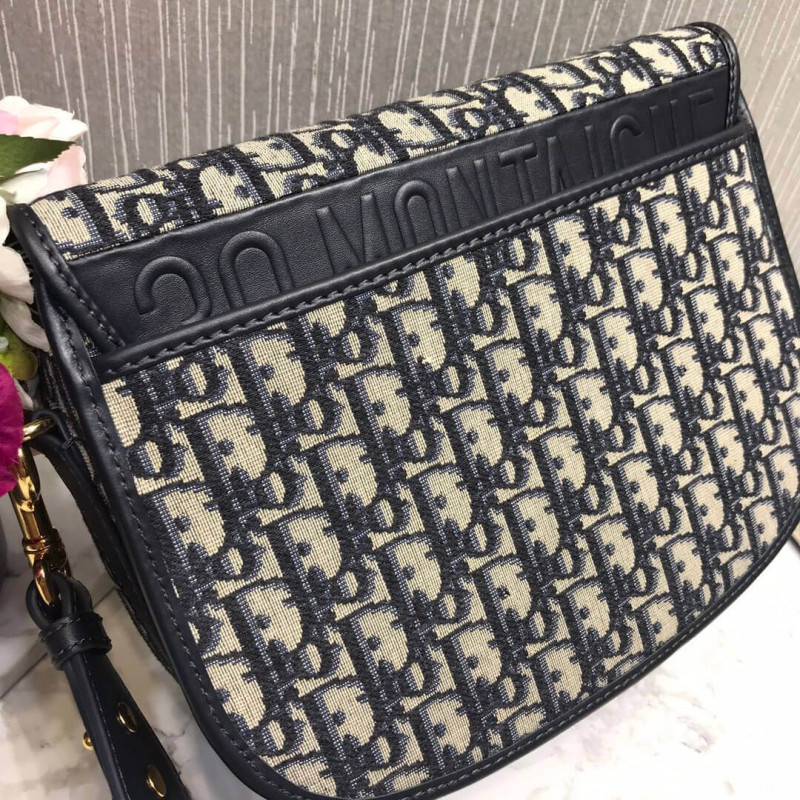 Replica Christian Dior Large Dior Bobby Bag In Blue Dior Oblique Jacquard M9320 - Image 5