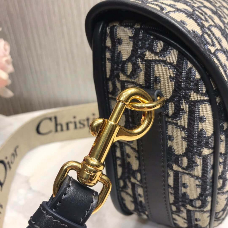 Replica Christian Dior Large Dior Bobby Bag In Blue Dior Oblique Jacquard M9320 - Image 7
