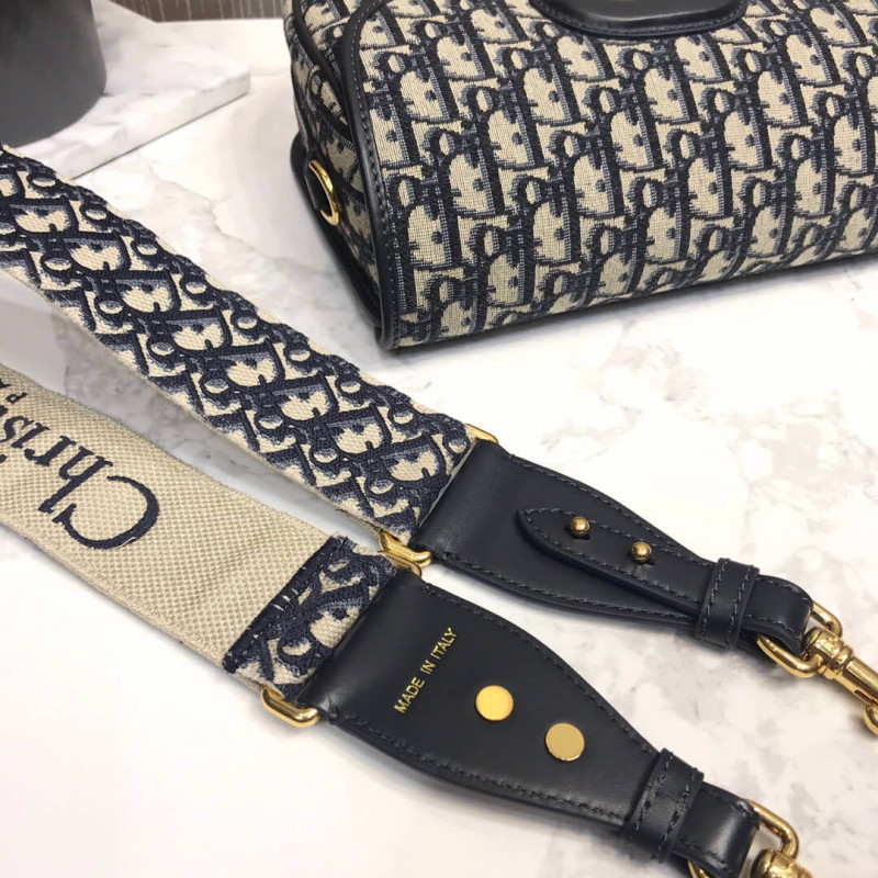 Replica Christian Dior Large Dior Bobby Bag In Blue Dior Oblique Jacquard M9320 - Image 9