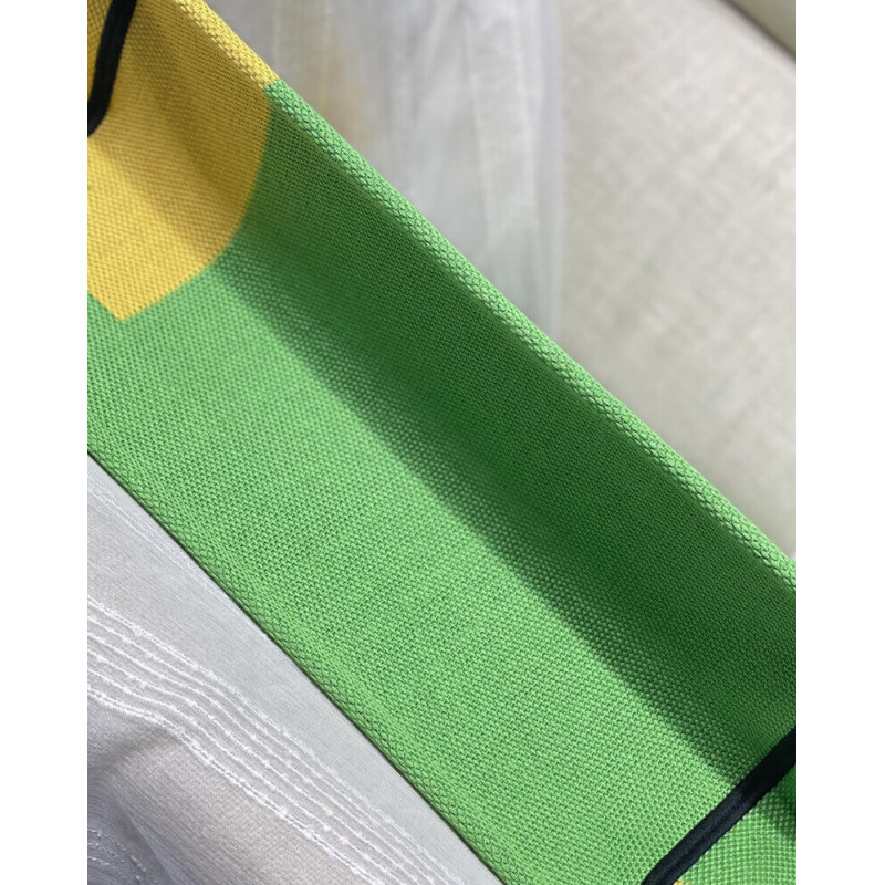 Replica Christian Dior Medium Book Tote Bright Green And Orange D-Jungle Pop Embroidery M1296 - Image 12