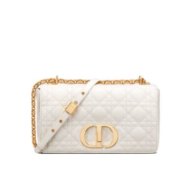 Replica Christian Dior Medium Caro Bag Warm Taupe Supple Cannage Calfskin M9242