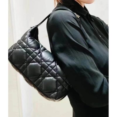 Alternative view of Replica Christian Dior Medium Diortravel Nomad Pouch In Macrocannage Calfskin S5554