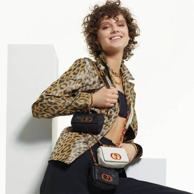Alternative view of Replica Christian Dior Micro Caro Bag Supple Cannage Calfskin S2022