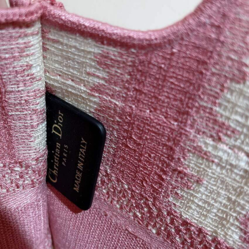Replica Christian Dior Mini Book Tote Pink D-Stripes Embroidery S5475 - Image 11