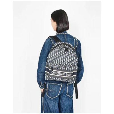 Alternative view of Replica Christian Dior Oblique Jacquard Diortravel Backpack M6104