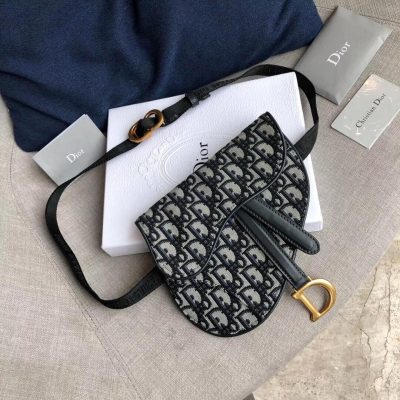 Alternative view of Replica Christian Dior Oblique Saddle Belt Bag S5632
