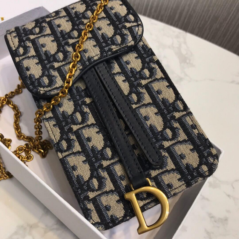 Replica Christian Dior Oblique Saddle Chain For Phone M019 - Image 4