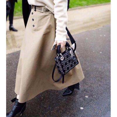 Alternative view of Replica Christian Dior Rhinestones Mini Lady Dior Bag M0500