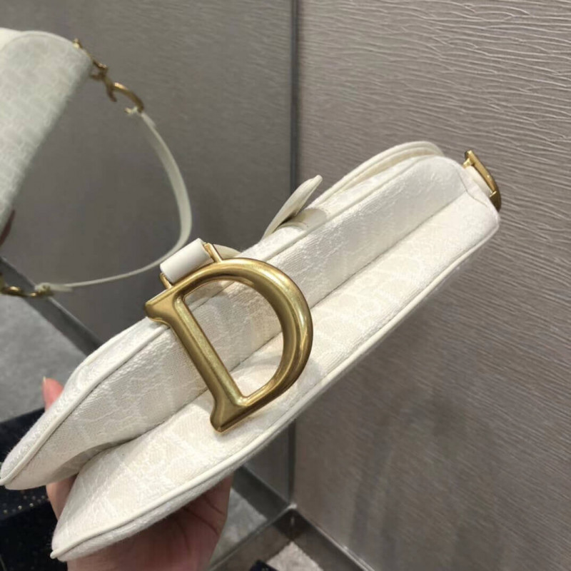 Replica Christian Dior Saddle Bag Ecru Ultramatte Calfskin M0446 - Image 7