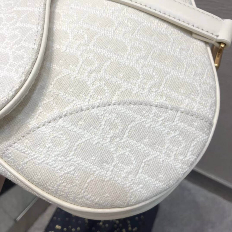 Replica Christian Dior Saddle Bag Ecru Ultramatte Calfskin M0446 - Image 8