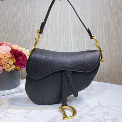Alternative view of Replica Christian Dior Saddle Bag In Grained Calfskin M0446
