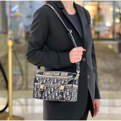 Alternative view of Replica Christian Dior Small Diorcamp Bag In Oblique Embroidery M1241