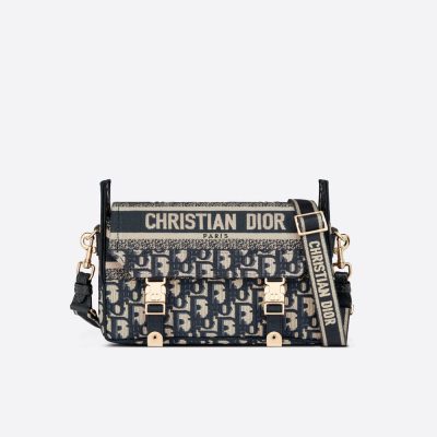 Replica Christian Dior Small Diorcamp Bag In Oblique Embroidery M1241
