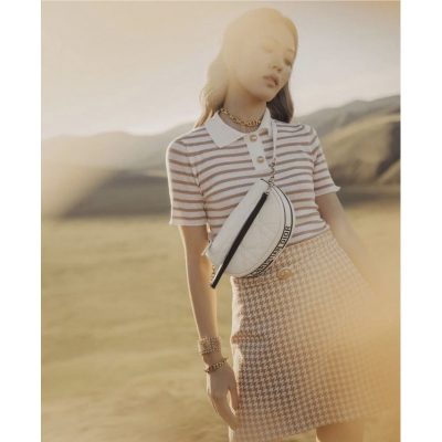 Alternative view of Replica Christian Dior Small Vibe Hobo Bag M7200 White Cannage Lambskin