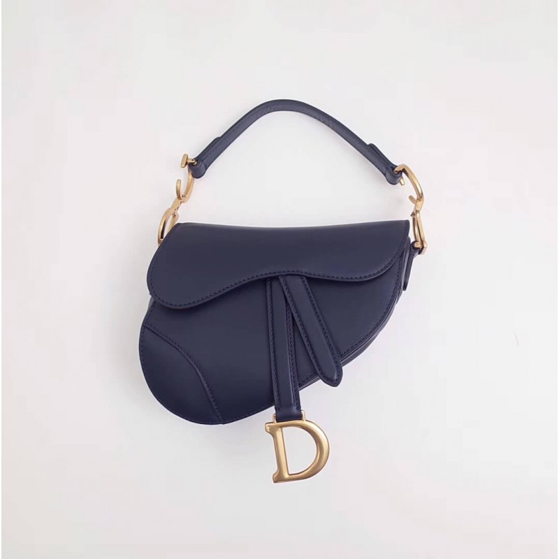 Replica Christian Dior Smooth Calfskin Mini Saddle Bag M0447