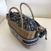 Best Replicas Bags - Christian Dior Wicker Basket Shoulder Bag Blue Oblique M7601 Top Quality Louis Vuitton LV Replica Bags On Sales