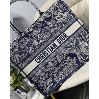 Alternative view of Replica Dior Book Tote Blue Toile De Jouy Reverse Embroidery M1286