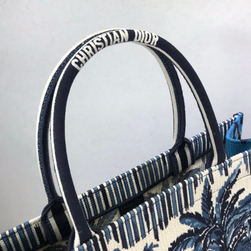 Replica Dior Book Tote In Blue Palms Embroidery M1286 - Image 6