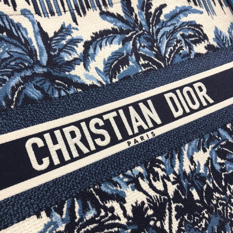 Replica Dior Book Tote In Blue Palms Embroidery M1286 - Image 7
