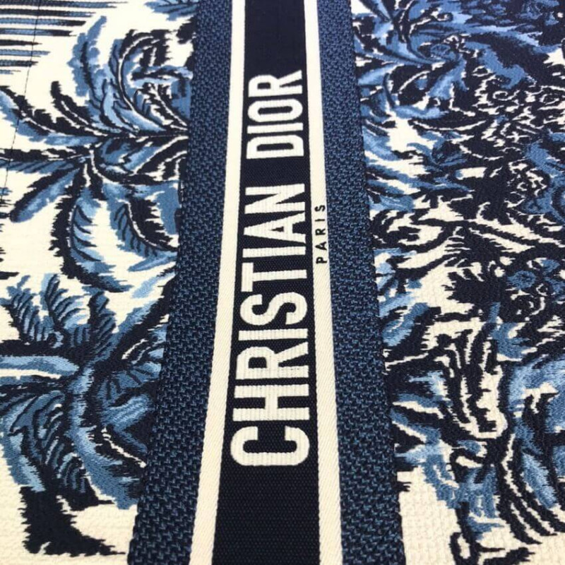 Replica Dior Book Tote In Blue Palms Embroidery M1286 - Image 8